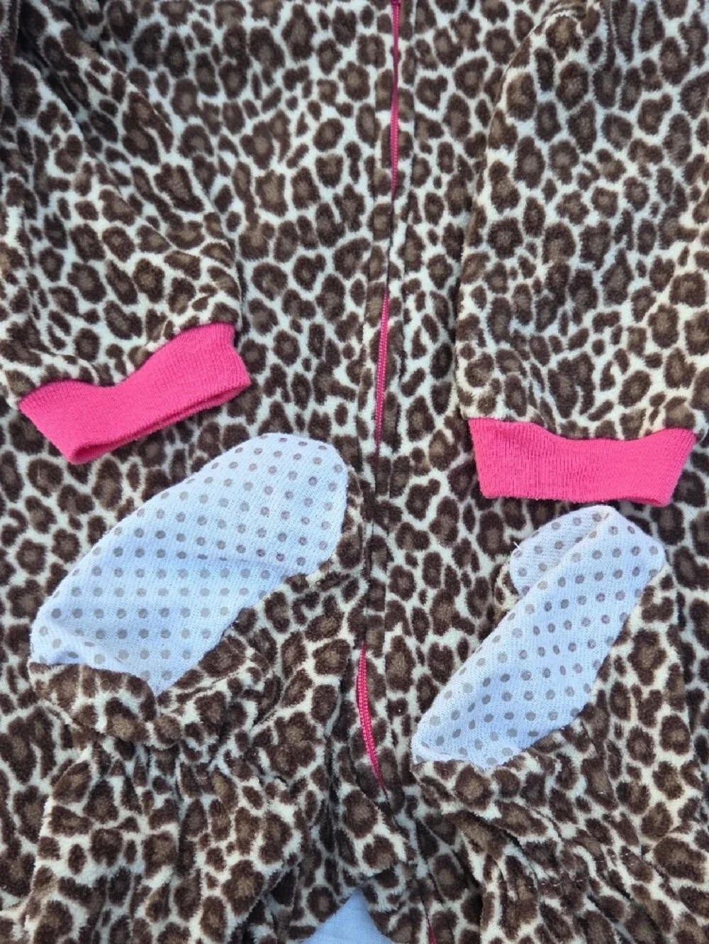 Place Girls' Neon Coral & Pink Striped and Leopard Print One-Pieces